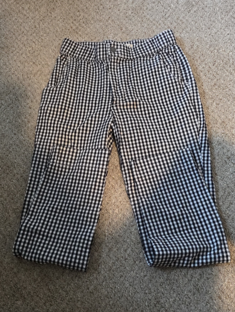 Hollister Black & White Gingham Chinos